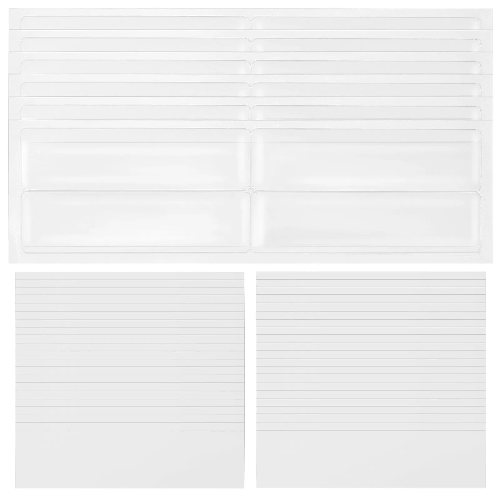 50Pcs Clear Adhesive Label Pockets Waterproof Label Holders for File Drawers Storage Bins Office School Organization Supplies
50Pcs Clear Adhesive Label Pockets Waterproof Label Holders for File Drawers Storage Bins Office School Organization Supplies