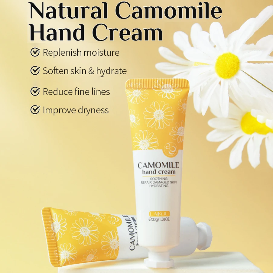 LAIKOU Chamomile Moisturizing Hand Cream Nourishing Hand Rough Skin Hand Moisturizing Hydrate Essence Hand Care
LAIKOU Chamomile Moisturizing Hand Cream Nourishing Hand Rough Skin Hand Moisturizing Hydrate Essence Hand Care