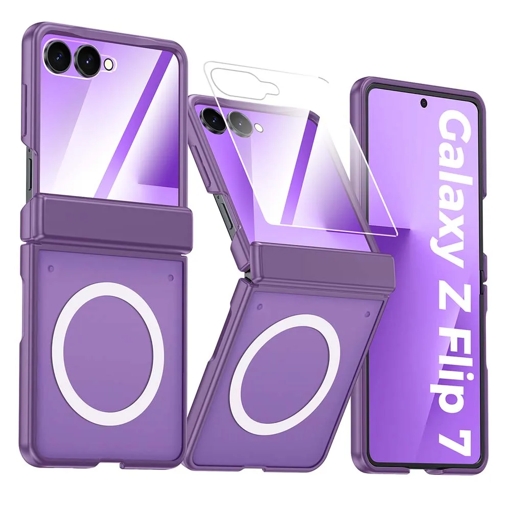 Skin Feel Frosted Translucent Magnetic Phone Case for Samsung Galaxy Z Flip7 Wireless Charging Shockproof Screen Protector Cover
Skin Feel Frosted Translucent Magnetic Phone Case for Samsung Galaxy Z Flip7 Wireless Charging Shockproof Screen Protector Cover