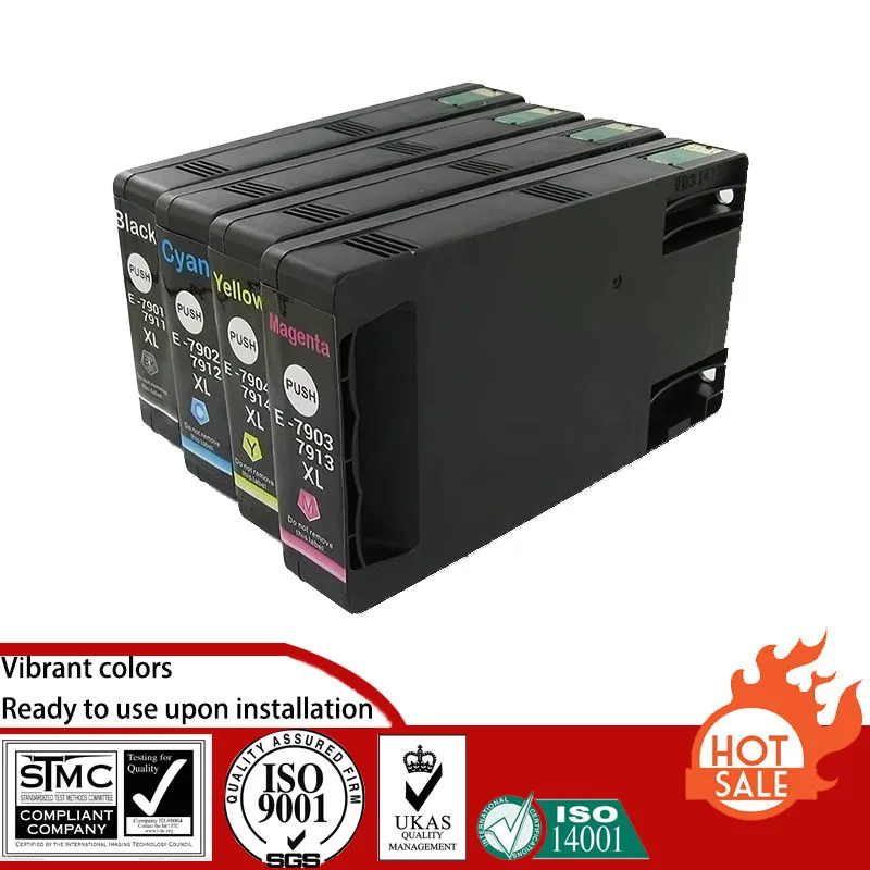 Compatible Ink Cartridge for Epson T7911 T7901 suit For Epson WorkForce Pro WF-4630DWF/4640DTWF/5110DW/5190DW/5620DWF/5690DWF
Compatible Ink Cartridge for Epson T7911 T7901 suit For Epson WorkForce Pro WF-4630DWF/4640DTWF/5110DW/5190DW/5620DWF/5690DWF