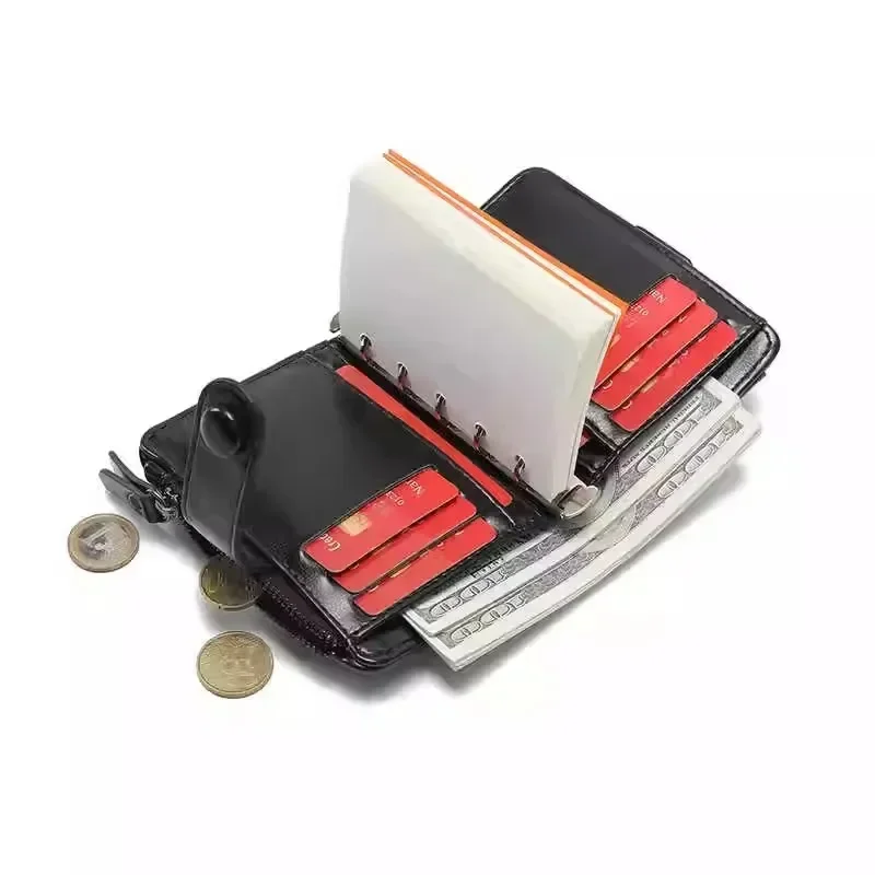 New M5 Binder Mini Notebook Multifunction Wallet Card Holder Portable Soft Leather Small Notepad,with 40 Inner Pages
New M5 Binder Mini Notebook Multifunction Wallet Card Holder Portable Soft Leather Small Notepad,with 40 Inner Pages