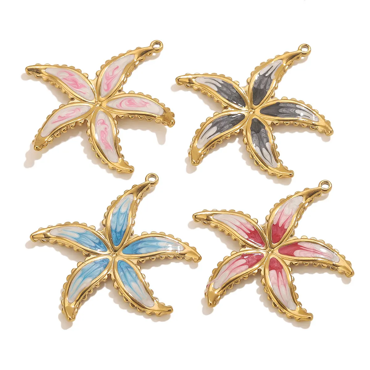 3 шт., нержавеющая сталь, сине-белая эмаль, большие подвески в виде морской звезды, позолоченные, ожерелье, серьги, принадлежности для изготовления ювелирных изделий, оптовая продажа
3 шт., нержавеющая сталь, сине-белая эмаль, большие подвески в виде морской звезды, позолоченные, ожерелье, серьги, принадлежности для изготовления ювелирных изделий, оптовая продажа