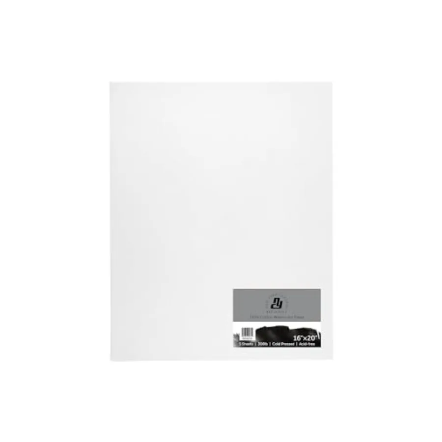 Watercolor Paper - 16x20-1 Pack of 5 Sheets - 300 lb. Cold Press - 100% Cotton Acid-Free Archival Quality Bright White Watercol
Watercolor Paper - 16x20-1 Pack of 5 Sheets - 300 lb. Cold Press - 100% Cotton Acid-Free Archival Quality Bright White Watercol