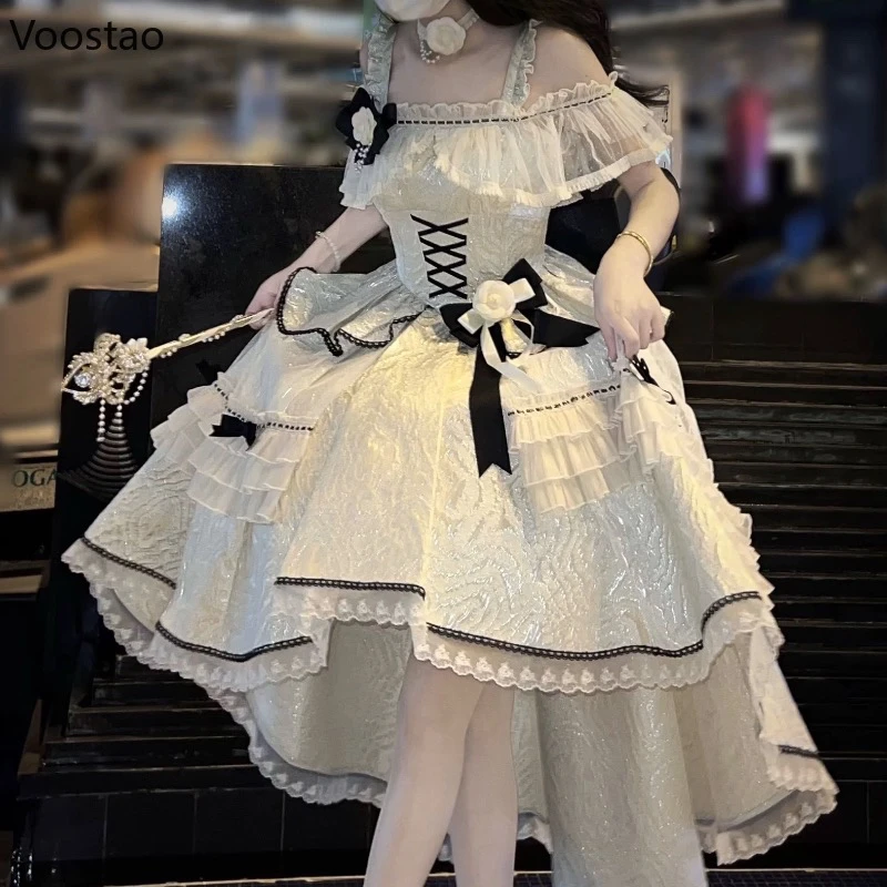 Victorian Retro Lolita Princess Dress, Elegant Printed Bow Tie Evening Party Floor-length Dress for Ladies, Sweet Y2K Birthday
Victorian Retro Lolita Princess Dress, Elegant Printed Bow Tie Evening Party Floor-length Dress for Ladies, Sweet Y2K Birthday