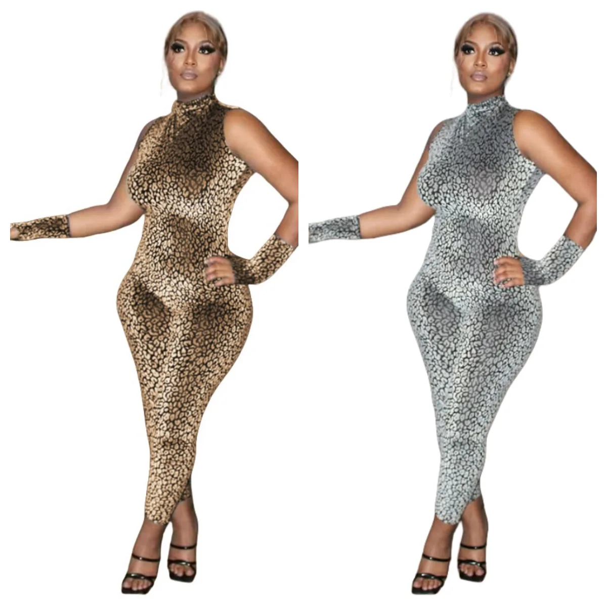 Women Jumpsuits Summer Leopard Print Sexy Tight Sleeveless Backless Halter Jumpsuit Fashion Ladies Stretch Romper With Glove
Women Jumpsuits Summer Leopard Print Sexy Tight Sleeveless Backless Halter Jumpsuit Fashion Ladies Stretch Romper With Glove