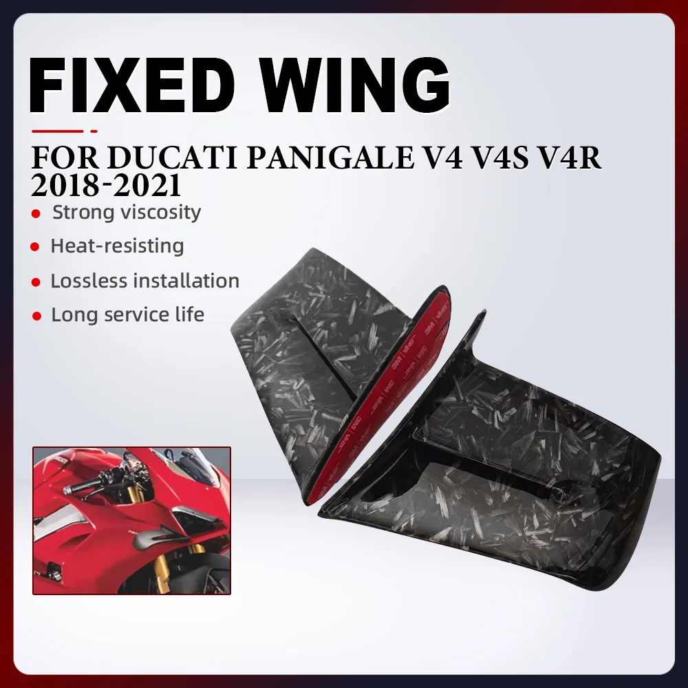 For DUCATI PANIGALE V4 V4S V4R 2018 2019-2021 ABS Plastic Motorcycle Fixed Wind Wing Front Aerodynamic Side Wing Spoiler Fairing
For DUCATI PANIGALE V4 V4S V4R 2018 2019-2021 ABS Plastic Motorcycle Fixed Wind Wing Front Aerodynamic Side Wing Spoiler Fairing