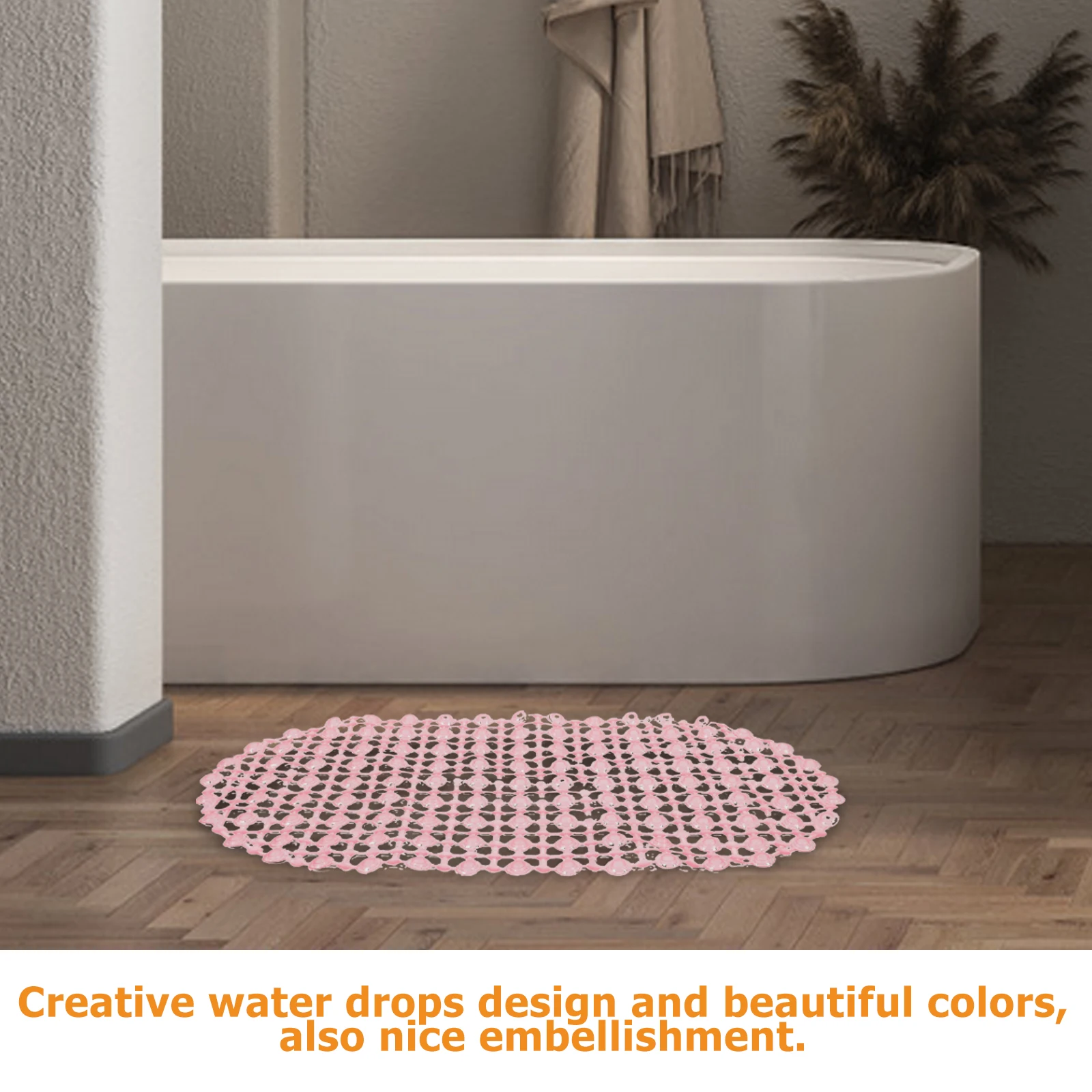 Transparent Oval Anti-Slip Bathroom Shower Mat Premium PVC Foot Massage Non-Slip Safety Suction Floor Rug Bath Mat Pad Rose Red
Transparent Oval Anti-Slip Bathroom Shower Mat Premium PVC Foot Massage Non-Slip Safety Suction Floor Rug Bath Mat Pad Rose Red