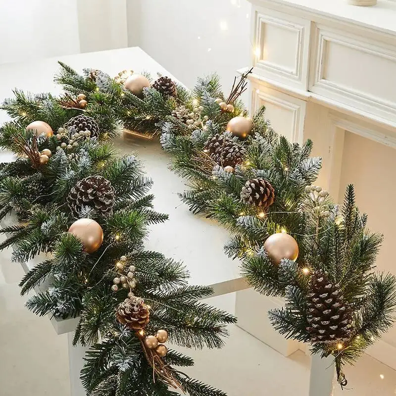 Garlands With Pinecones Red Berries Artificial Christmas Wreaths For Home Xmas Tree Stairs Door New Year Decoration
Garlands With Pinecones Red Berries Artificial Christmas Wreaths For Home Xmas Tree Stairs Door New Year Decoration