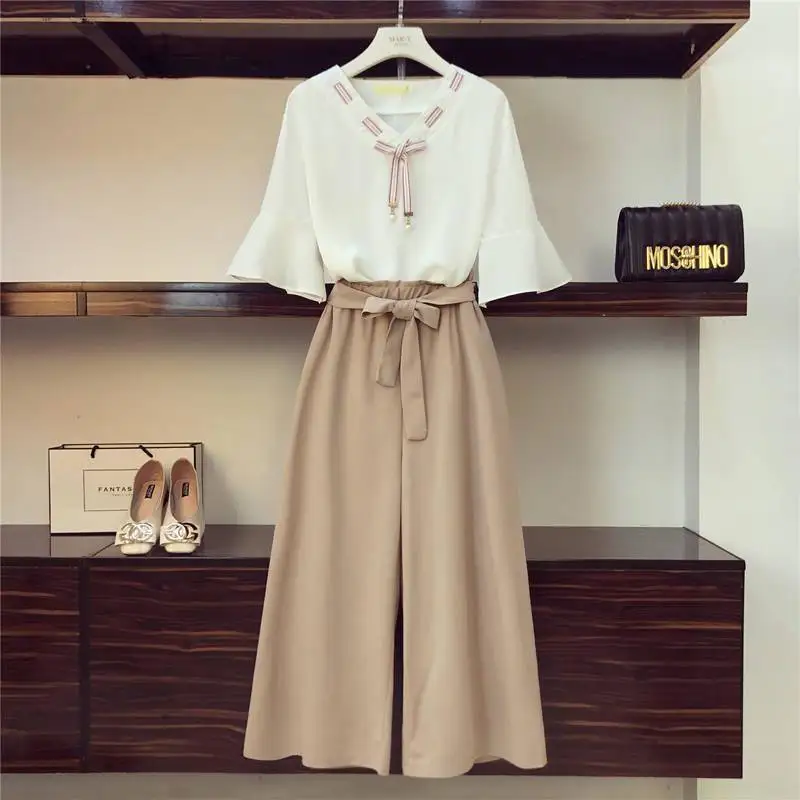 2025 Summer Trend Fshionable Elegant Women’s Two-piece Chiffon Slim Top Wide-leg Pants Suit Women
2025 Summer Trend Fshionable Elegant Women’s Two-piece Chiffon Slim Top Wide-leg Pants Suit Women