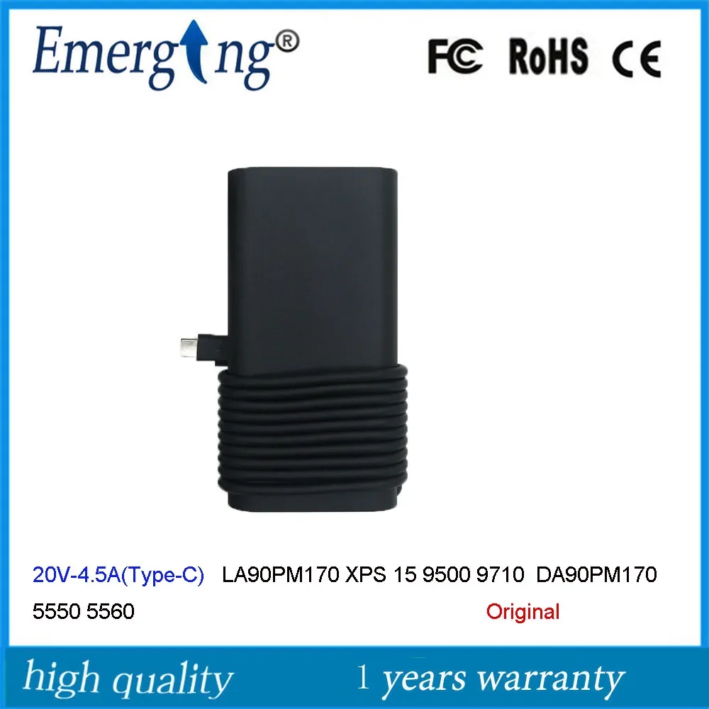 90W 20V 4.5A Type-C Charger Adapter For Dell XPS 15 9500 9510 Precision 5550 9420 2-in-1 Latitude 3400 7420 2-in-1 LA90PM1
90W 20V 4.5A Type-C Charger Adapter For Dell XPS 15 9500 9510 Precision 5550 9420 2-in-1 Latitude 3400 7420 2-in-1 LA90PM1