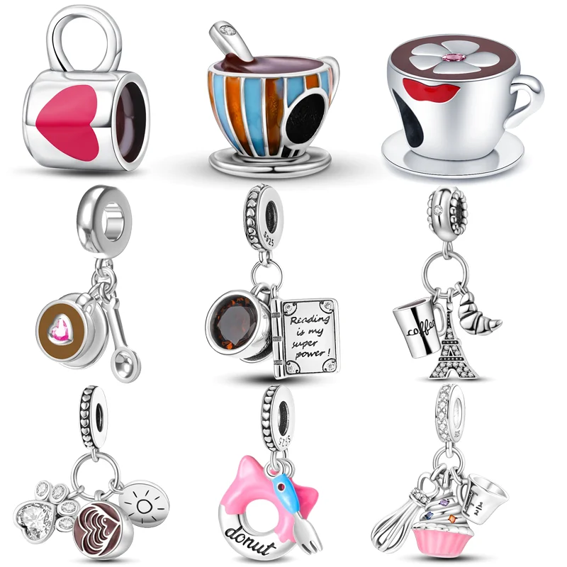 925 Sterling Silver Afternoon Coffee Dessert Donut Pendant Leisure Beads Fit Pandora Original Charms 925 Bracelet Fine Jewelry
925 Sterling Silver Afternoon Coffee Dessert Donut Pendant Leisure Beads Fit Pandora Original Charms 925 Bracelet Fine Jewelry
