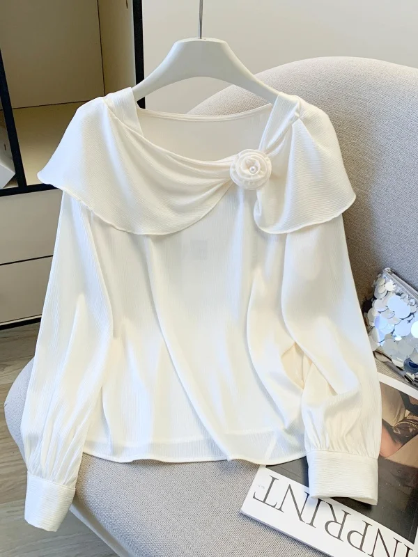 Уникальный красивый женский топ из ацетатного атласа с 3D-цветами, свободный, универсальный, длинный, весенний, во французском стиле, с рукавами-фонариками
Уникальный красивый женский топ из ацетатного атласа с 3D-цветами, свободный, универсальный, длинный, весенний, во французском стиле, с рукавами-фонариками