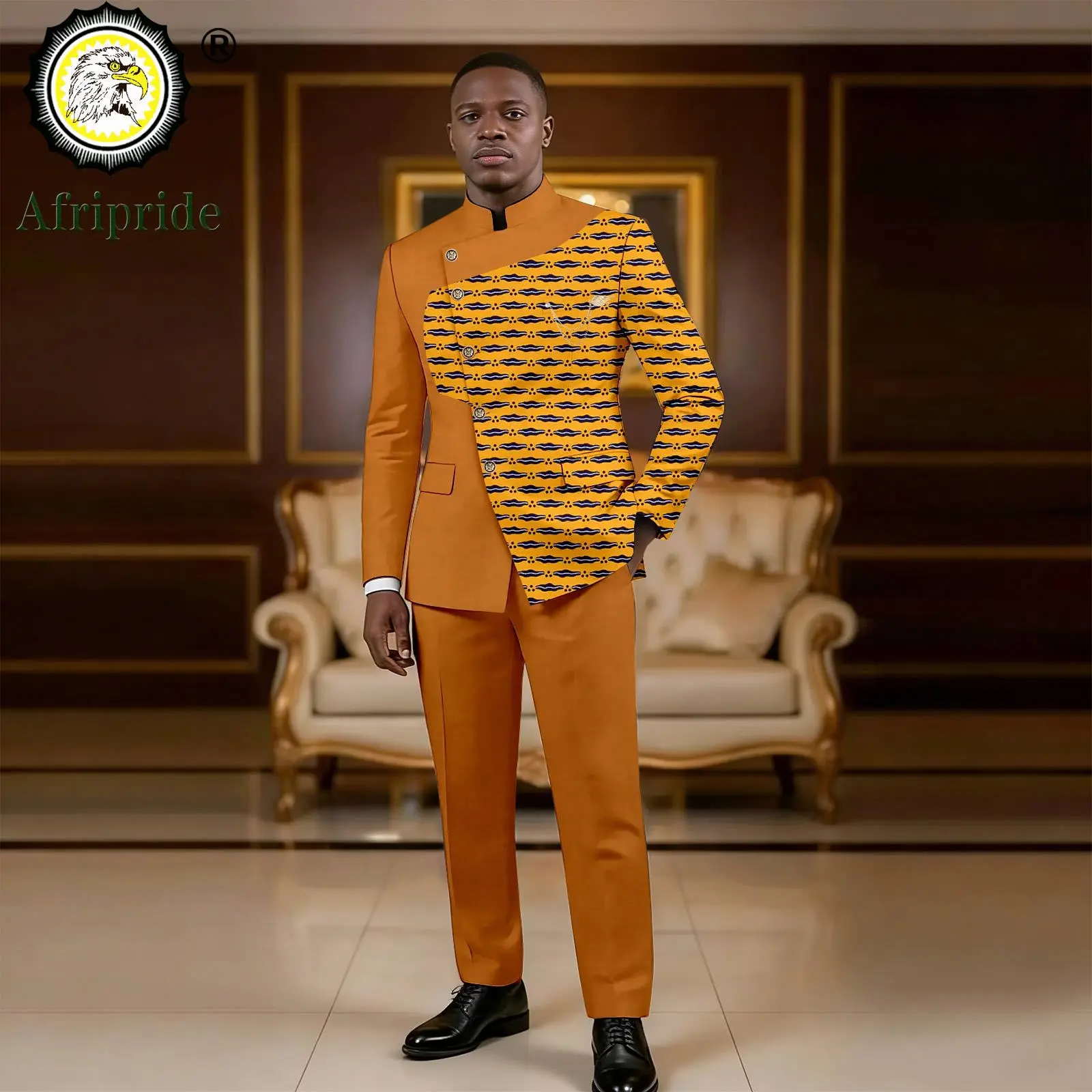 Men`s Business Suits Single Breasted Brooch Print Blazer and Trousers Set African Clothes Formal Outfits Dashiki Attire 2616052
Men`s Business Suits Single Breasted Brooch Print Blazer and Trousers Set African Clothes Formal Outfits Dashiki Attire 2616052