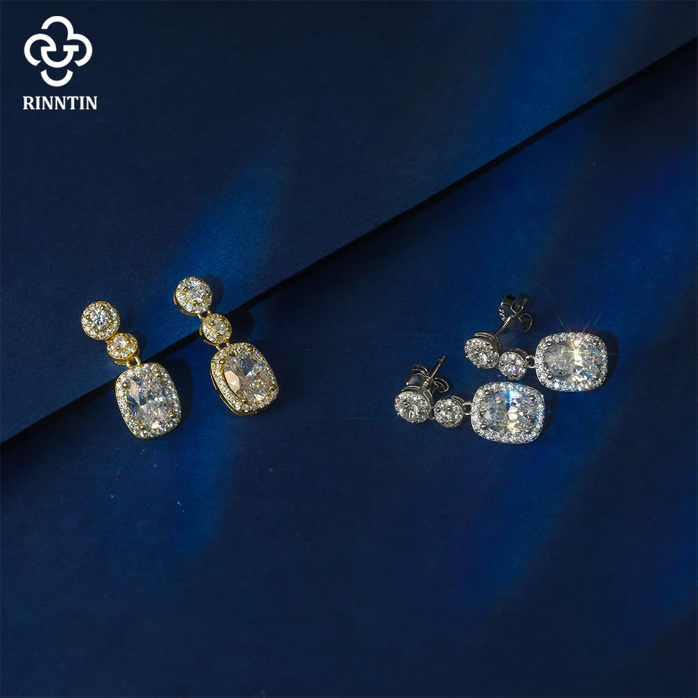 Rinntin модные висячие серьги с кубическим цирконием 8А, серебро 925 пробы, роскошные свадебные аксессуары, темпераментные серьги, женские ювелирные изделия, подарок LZE59 
Rinntin модные висячие серьги с кубическим цирконием 8А, серебро 925 пробы, роскошные свадебные аксессуары, темпераментные серьги, женские ювелирные изделия, подарок LZE59