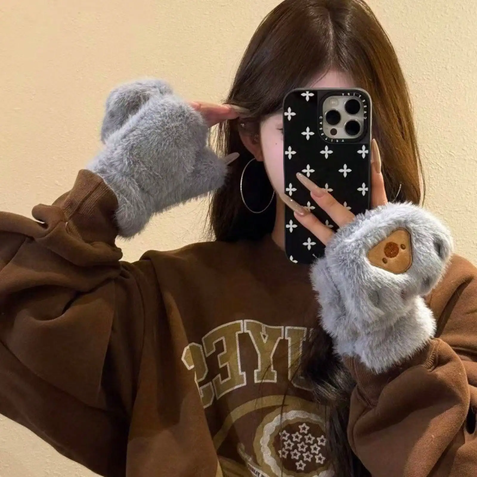 Autumn And Winter Warm Finger Gloves Cartoon Flip Cute Warm Gloves For Girls Winter Plush Thick Writing Cycling Gloves
Autumn And Winter Warm Finger Gloves Cartoon Flip Cute Warm Gloves For Girls Winter Plush Thick Writing Cycling Gloves