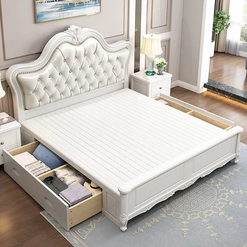Solid wood bed 1.8 Double master bedroom double bed household 1.5 single modern wedding bed
Solid wood bed 1.8 Double master bedroom double bed household 1.5 single modern wedding bed