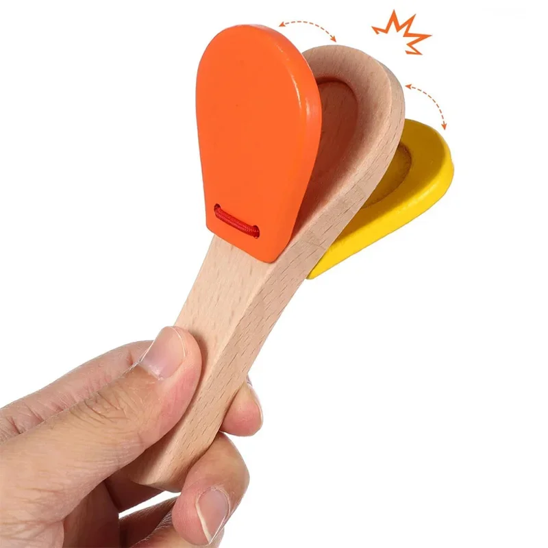 4PCS Wooden Castanet Percussion Clapper Rhythm Music Sound For Kids Early Childhood Development Toys Classroom Prizes
4PCS Wooden Castanet Percussion Clapper Rhythm Music Sound For Kids Early Childhood Development Toys Classroom Prizes