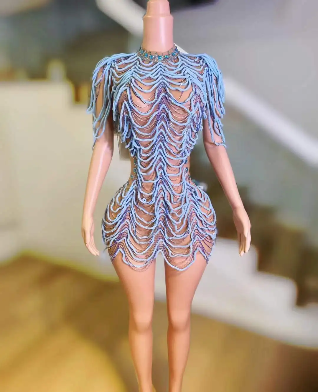 Sexy Sheer Short Dress For Women Drag Queen Stage Wear Night Clubwear Cheerleading Las Vegas Photo Shoot
Sexy Sheer Short Dress For Women Drag Queen Stage Wear Night Clubwear Cheerleading Las Vegas Photo Shoot
