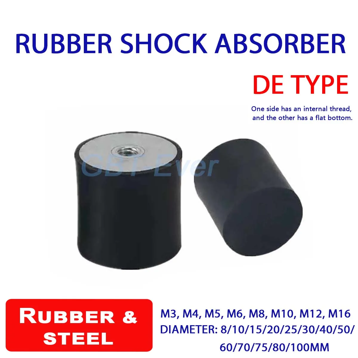 1pcs Rubber Shock Absorbers Anti Vibration M3 M4 M5 M6 M8 M10 M12 M16 Dia 8/10/15/20/25/30/40-100mm Rubber-Metal Silentblock
1pcs Rubber Shock Absorbers Anti Vibration M3 M4 M5 M6 M8 M10 M12 M16 Dia 8/10/15/20/25/30/40-100mm Rubber-Metal Silentblock