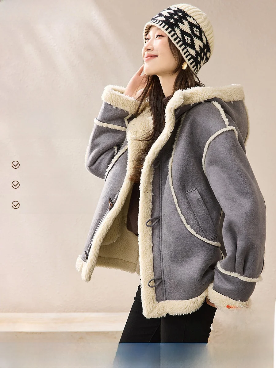 Nordic Retro Vintage Sle Wool Blend Faux Leather Fur Inteated Hat Coat Comfortable ort Outerwear for Women Winter Coat
Nordic Retro Vintage Sle Wool Blend Faux Leather Fur Inteated Hat Coat Comfortable ort Outerwear for Women Winter Coat