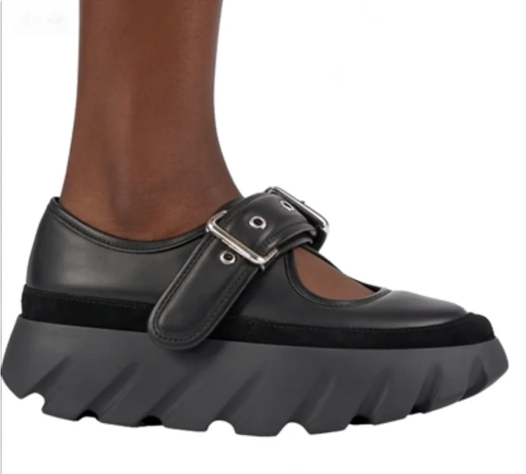 Round Toe Sports Shoes Mary Jane Shoes Platform Height-Enhancing Sneakers Women Metal Belt Buckle Shallow Thick-Soled Shoes
Round Toe Sports Shoes Mary Jane Shoes Platform Height-Enhancing Sneakers Women Metal Belt Buckle Shallow Thick-Soled Shoes