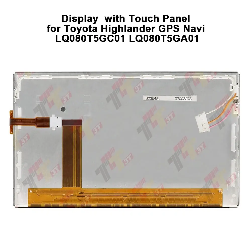 Дисплей с сенсорной панелью для Toyota Highlander GPS Navi LQ080T5GC01 LQ080T5GA01
Дисплей с сенсорной панелью для Toyota Highlander GPS Navi LQ080T5GC01 LQ080T5GA01