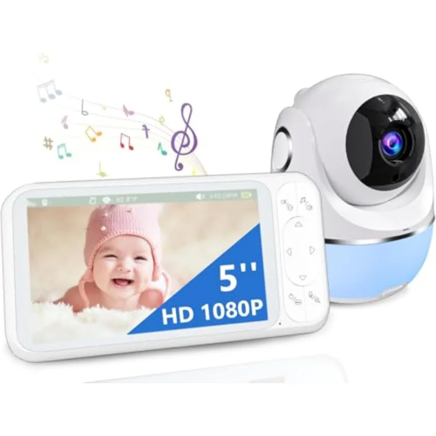1080P Baby Monitor No WiFi 4X Zoom 2-Way Talk Video Baby Monitor with Camera and Audio Night Vision VOX 5000mAh Battery 1200FT
1080P Baby Monitor No WiFi 4X Zoom 2-Way Talk Video Baby Monitor with Camera and Audio Night Vision VOX 5000mAh Battery 1200FT