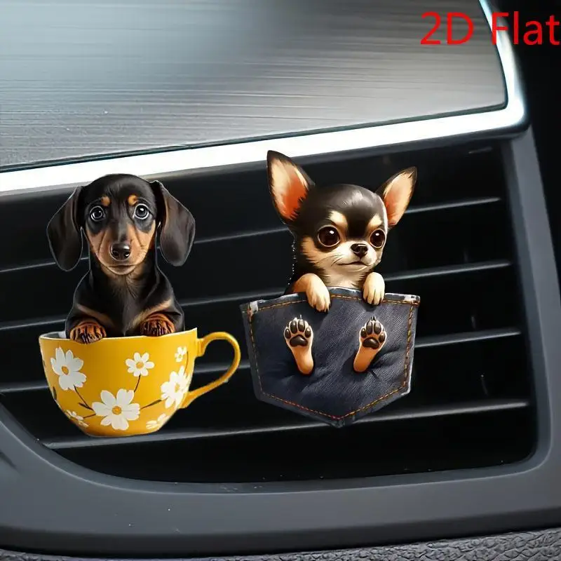 2Pcs Chihuahua & Dachshund Car Air Fresheners - 2D Adorable Teacup Vent Clips with Fresh Scent
2Pcs Chihuahua & Dachshund Car Air Fresheners - 2D Adorable Teacup Vent Clips with Fresh Scent