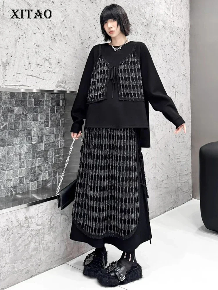 XITAO Casual A-line Solid Color Full Sleeve O-neck Matching Set Mesh Elastic Waist Ankle-length Fashion Spring Dress Set GMM1097
XITAO Casual A-line Solid Color Full Sleeve O-neck Matching Set Mesh Elastic Waist Ankle-length Fashion Spring Dress Set GMM1097