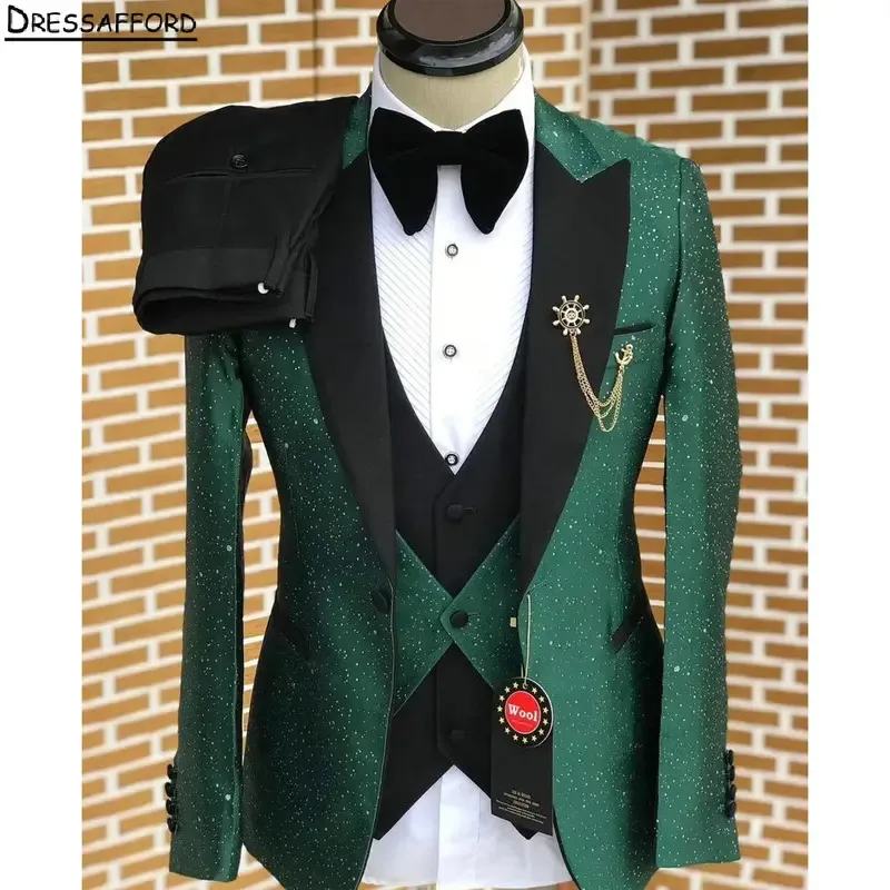 Emerald Green Men Business Formal Occasion Tuxedos Grooms Wedding Party Prom Male Suit 3 Piece Set Blazer Vest Pants
Emerald Green Men Business Formal Occasion Tuxedos Grooms Wedding Party Prom Male Suit 3 Piece Set Blazer Vest Pants
