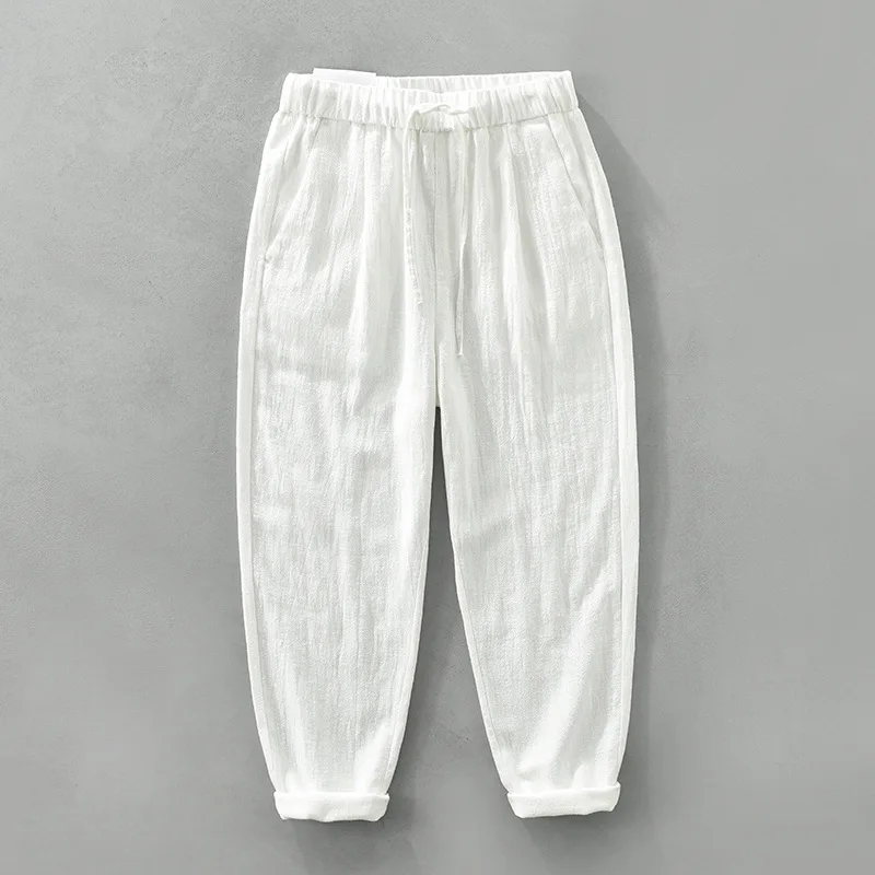 Men's Japanese-style ramie long pants, casual, loose, retro and artistic straight-leg pants, trendy linen trousers
Men's Japanese-style ramie long pants, casual, loose, retro and artistic straight-leg pants, trendy linen trousers