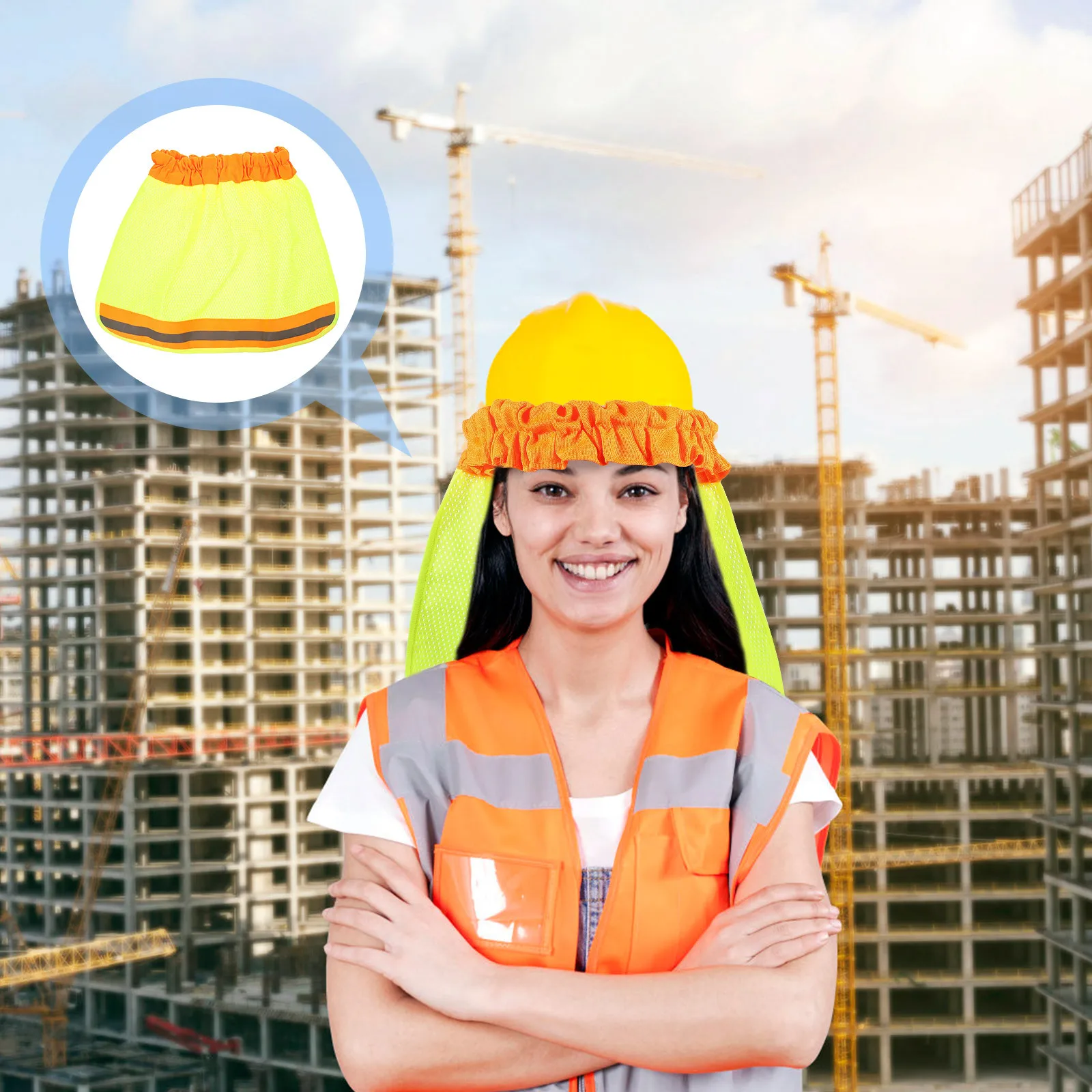 4Pcs Hard Hat Accessories Sunshade Cloth Full Brim Shield Reflective Sunshade Mesh Vents Cool Neck Protection Safety
4Pcs Hard Hat Accessories Sunshade Cloth Full Brim Shield Reflective Sunshade Mesh Vents Cool Neck Protection Safety
