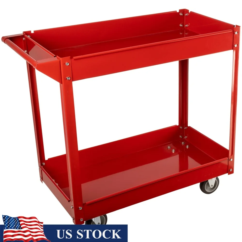 2-Tier Rolling Tool Cart Utility Service Cart with Heavy Duty Casters Storage Transport in Garage Office Home
2-Tier Rolling Tool Cart Utility Service Cart with Heavy Duty Casters Storage Transport in Garage Office Home