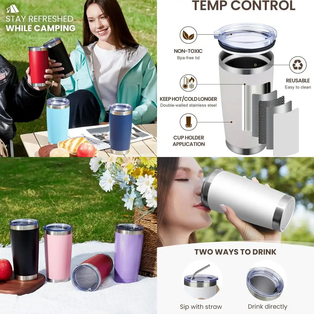 Набор из 12 стаканов из нержавеющей стали с двойными стенками и вакуумной изоляцией с крышками и соломинками, прочные кружки с порошковым покрытием для холодной и горячей пищи
Набор из 12 стаканов из нержавеющей стали с двойными стенками и вакуумной изоляцией с крышками и соломинками, прочные кружки с порошковым покрытием для холодной и горячей пищи