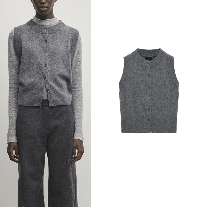 Простой вязаный шерстяной жилет MD, женский модный жилет 2024, новый декор на пуговицах, мягкое полиэфирное волокно, внутренняя одежда 576687
Простой вязаный шерстяной жилет MD, женский модный жилет 2024, новый декор на пуговицах, мягкое полиэфирное волокно, внутренняя одежда 576687