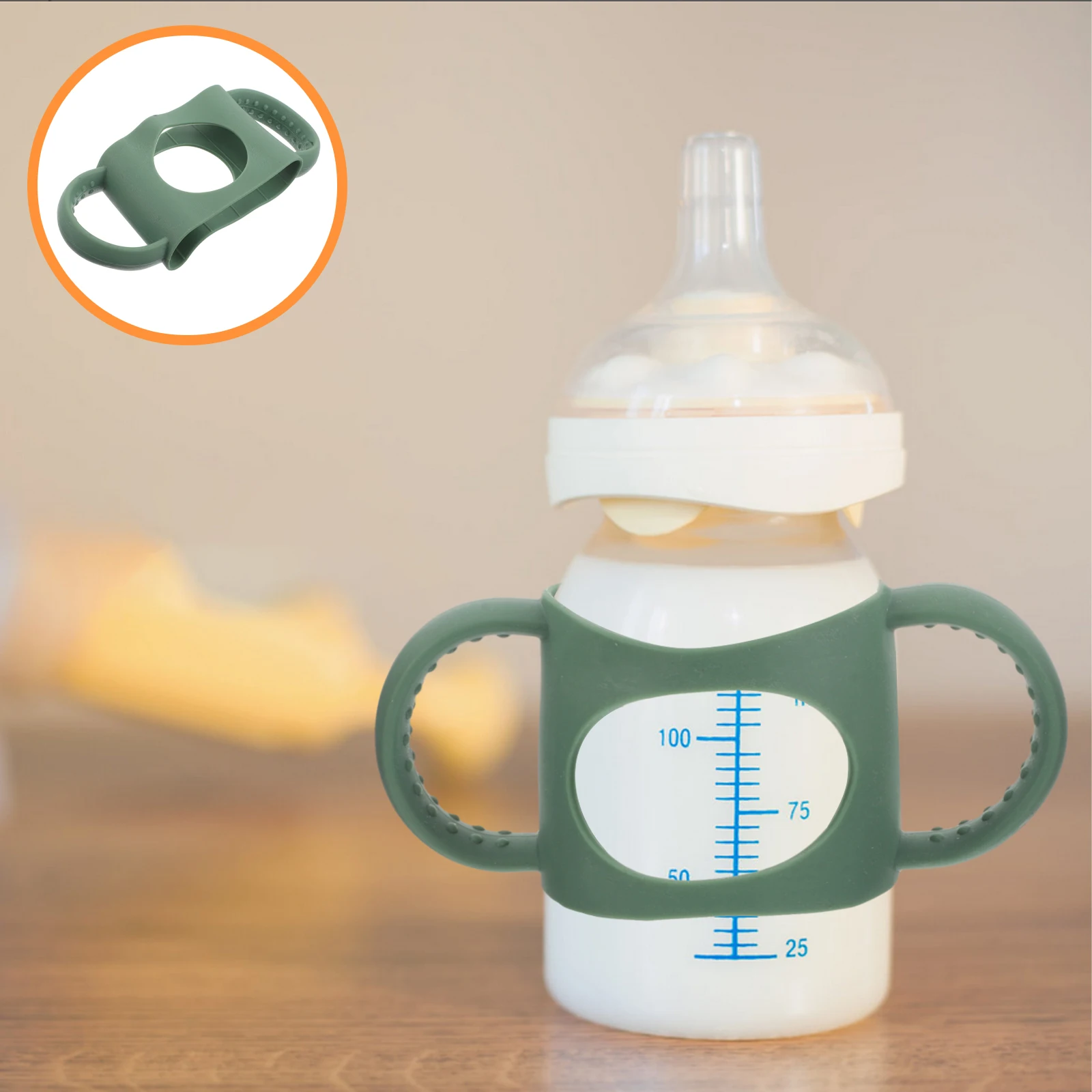 Silicone Baby Bottle Handle Grip Protector Anti-Slip Lightweight Ergonomic Newborns Feeding Bottle Holder Sleeve For
Silicone Baby Bottle Handle Grip Protector Anti-Slip Lightweight Ergonomic Newborns Feeding Bottle Holder Sleeve For