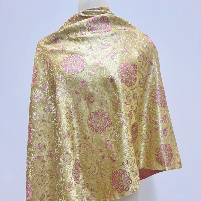 Pre-cut Gold Embroidered Religious Brocade, Antique Textured Jacquard Dressmaking Fabric for Costumes Upholstery DIY Projects
Pre-cut Gold Embroidered Religious Brocade, Antique Textured Jacquard Dressmaking Fabric for Costumes Upholstery DIY Projects