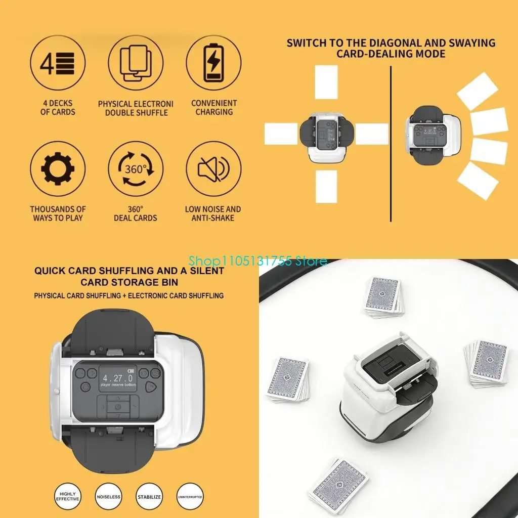 K0EF 4 Deck Capacity Automatic Card Shufflers Rechargeable 360 Rotating Machine
K0EF 4 Deck Capacity Automatic Card Shufflers Rechargeable 360 Rotating Machine