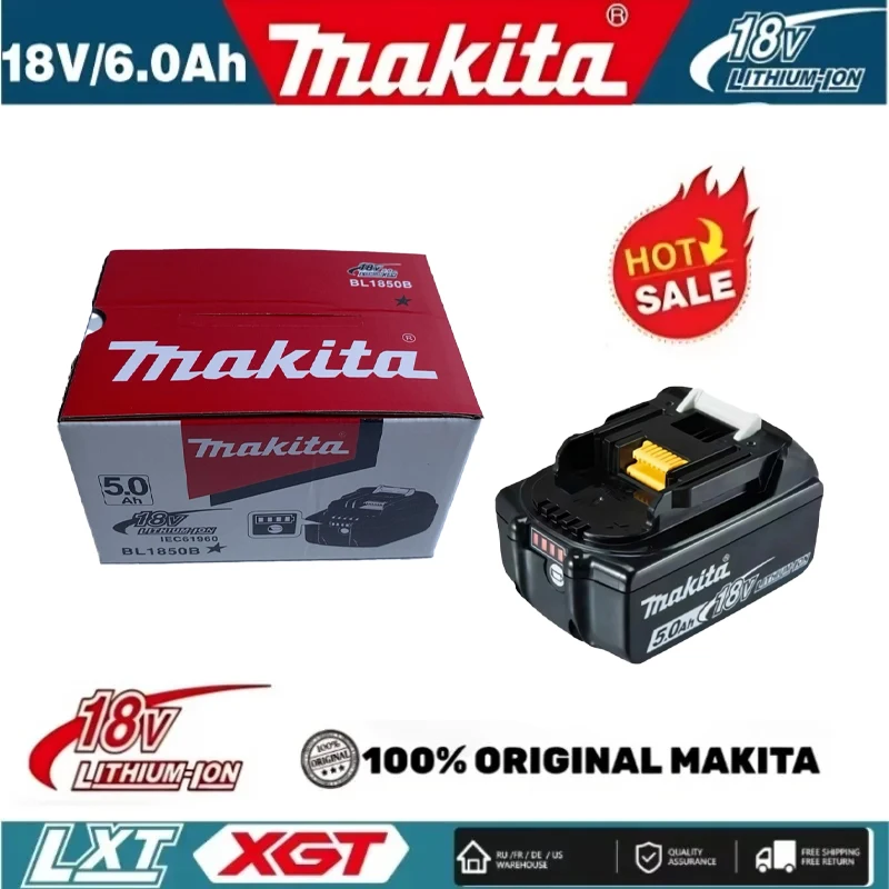 Makita 18V 6000mAh Rechargeable Battery Genuine Replacement for DDF487 DTD173 DTW700 DGA404 DHF487 Power Tools
Makita 18V 6000mAh Rechargeable Battery Genuine Replacement for DDF487 DTD173 DTW700 DGA404 DHF487 Power Tools