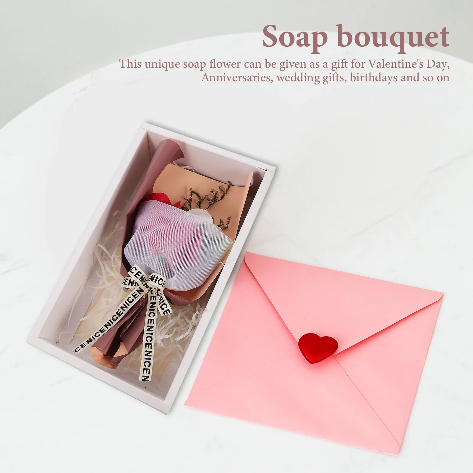 Rose Soap Bouquet Gift Box Decorative Artificial Flowers Realistic H made Eternal Valentine Wedding Birthday Present
Rose Soap Bouquet Gift Box Decorative Artificial Flowers Realistic H made Eternal Valentine Wedding Birthday Present