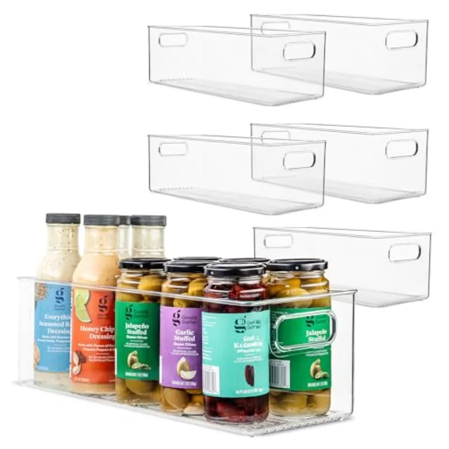 Plastic Food Storage Pack Clear Container Bin with Handles for Organizing Kitchen, Pantry, Refrigerator, Freezer, Pantry, Cabin
Plastic Food Storage Pack Clear Container Bin with Handles for Organizing Kitchen, Pantry, Refrigerator, Freezer, Pantry, Cabin