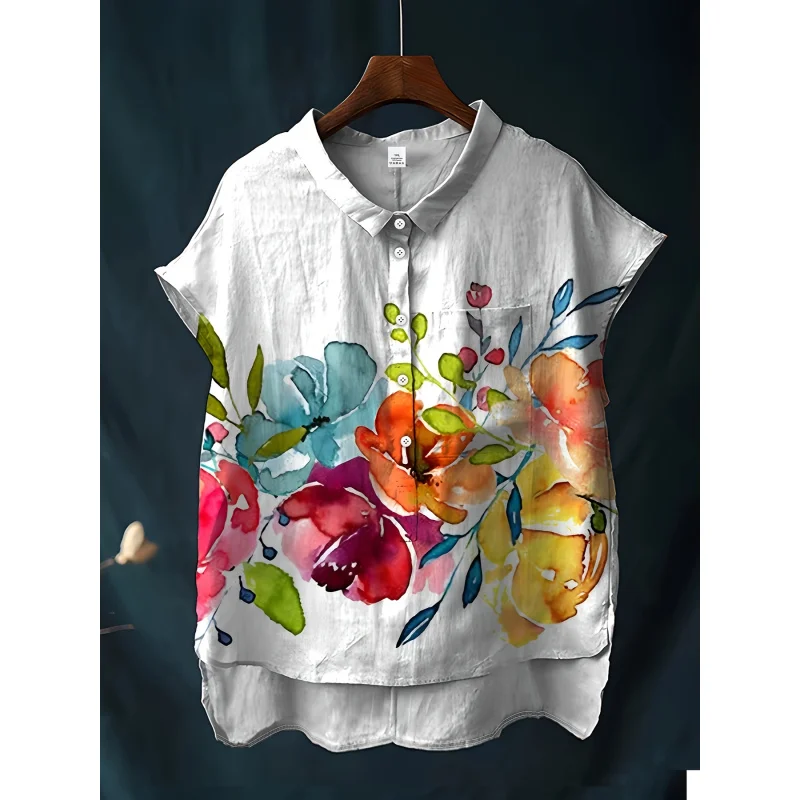 Plus Size, Allseason Apparel Women's Plus Size Watercolor Floral Print Sleeveless Shirt - Vibrant Botanical Design
Plus Size, Allseason Apparel Women's Plus Size Watercolor Floral Print Sleeveless Shirt - Vibrant Botanical Design