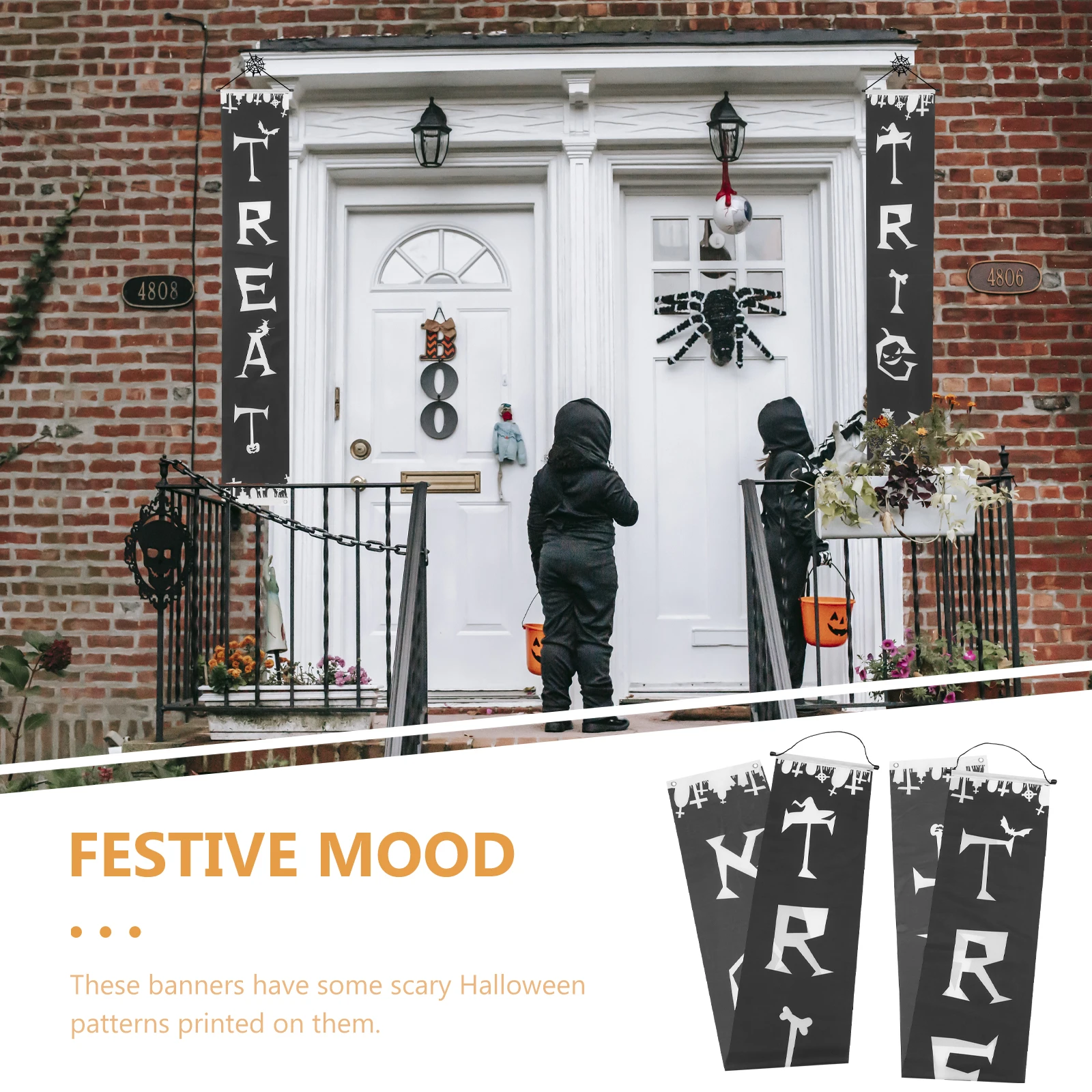 Halloween Door Couplet Decoration Backdrop Cloth Chic Design Memorable Fun Party Porch Decorative Item Gift Friends Family
Halloween Door Couplet Decoration Backdrop Cloth Chic Design Memorable Fun Party Porch Decorative Item Gift Friends Family