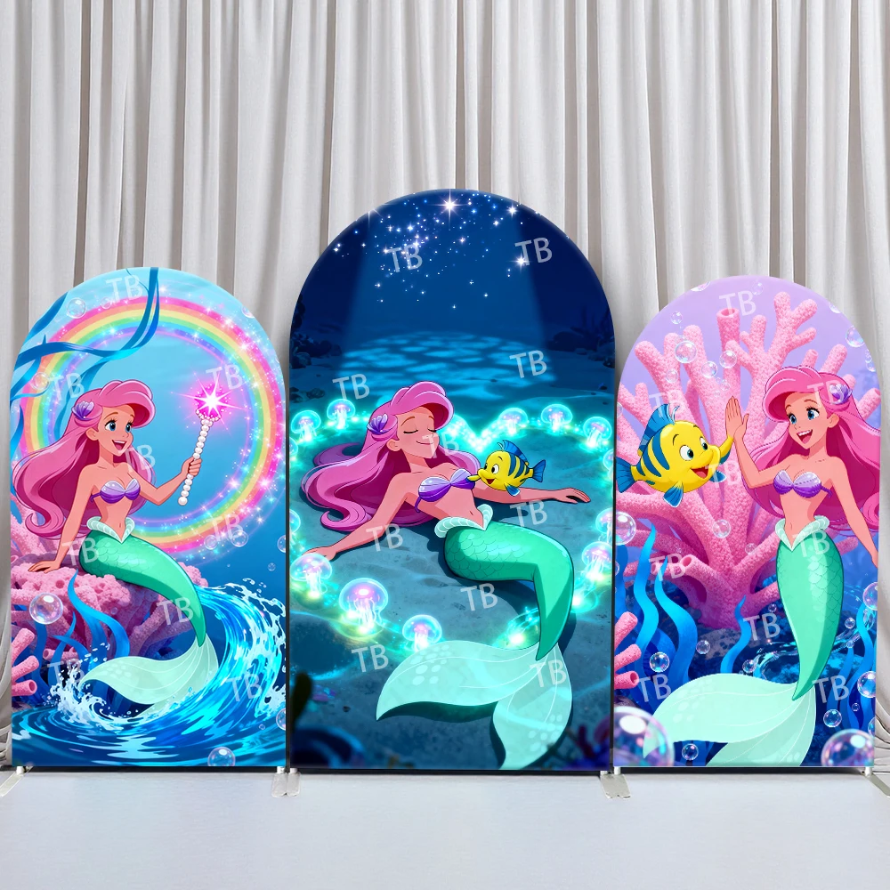 Disney Ariel Arch Backdrop Cover Underwater Rainbow Sea Friends Scene for Birthday and Baby Shower Party Photo Booth Decor Props
Disney Ariel Arch Backdrop Cover Underwater Rainbow Sea Friends Scene for Birthday and Baby Shower Party Photo Booth Decor Props