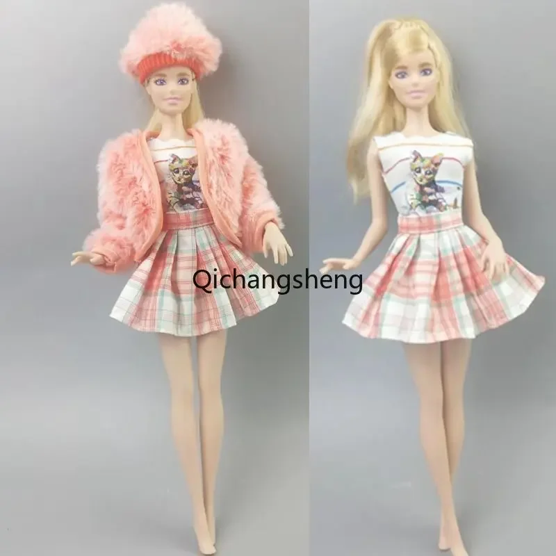 3pcs/set Pink 1/6 BJD Clothes For Barbie Doll Outfits Fur Coat Winter Jacket White Crop Tops Skirt 11.5" Dolls Accessories Toys
3pcs/set Pink 1/6 BJD Clothes For Barbie Doll Outfits Fur Coat Winter Jacket White Crop Tops Skirt 11.5" Dolls Accessories Toys