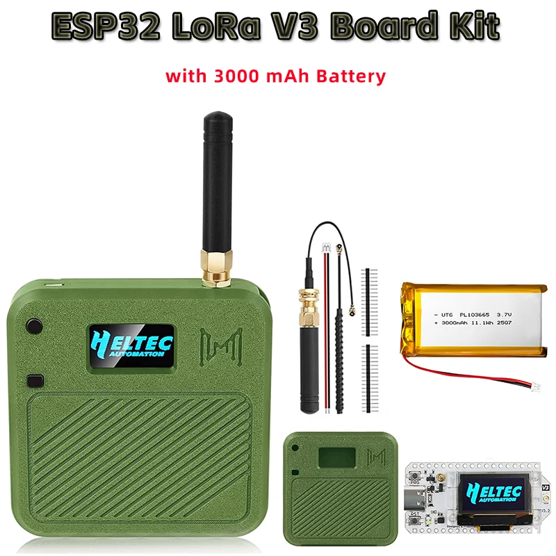 Чехол Meshtastic Heltec V3 ESP32 LoRa 32 Dev-Board Kit с аккумулятором 3000 мАч OLED USB C WiFi Bluetooth IoT SX1262 433 МГц 868 МГц
Чехол Meshtastic Heltec V3 ESP32 LoRa 32 Dev-Board Kit с аккумулятором 3000 мАч OLED USB C WiFi Bluetooth IoT SX1262 433 МГц 868 МГц