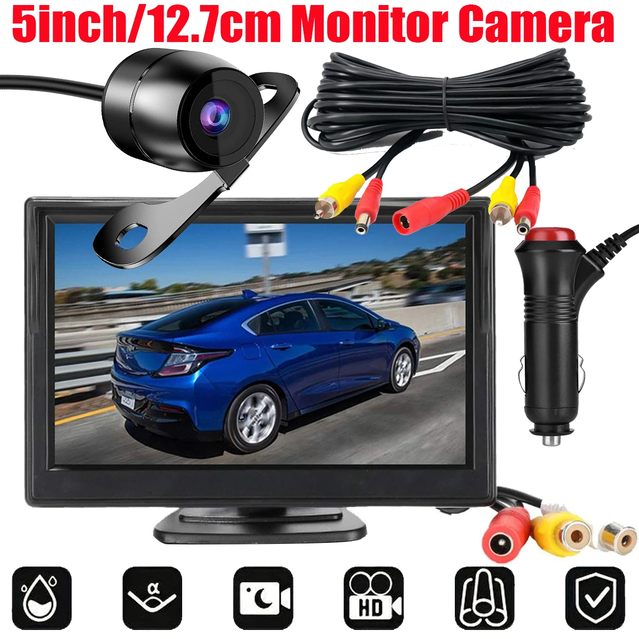 5 inch TFT LCD Car HD Monitor Reverse Camera Security Display for Reverse Backup Parking Camera Drive Recorder
5 inch TFT LCD Car HD Monitor Reverse Camera Security Display for Reverse Backup Parking Camera Drive Recorder