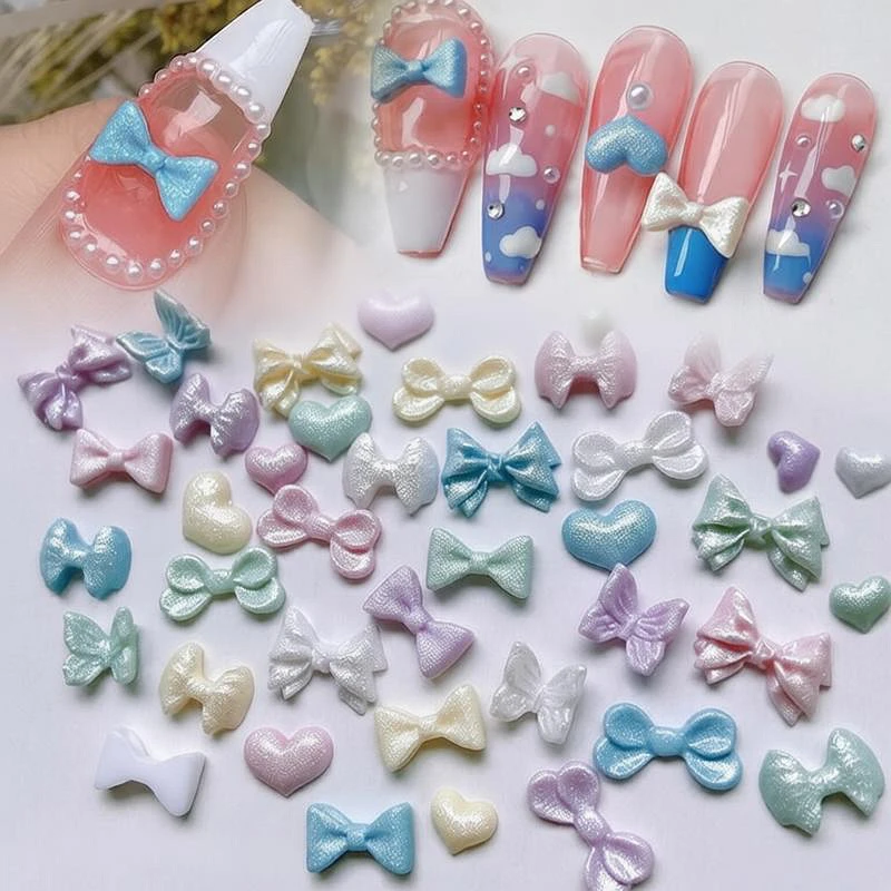 50PCS Pearlescent 3D Acrylic Bow Tie Nail Art Charms Accessories For Glitter Nails Decoration Manicure Decor Supplies Material
50PCS Pearlescent 3D Acrylic Bow Tie Nail Art Charms Accessories For Glitter Nails Decoration Manicure Decor Supplies Material