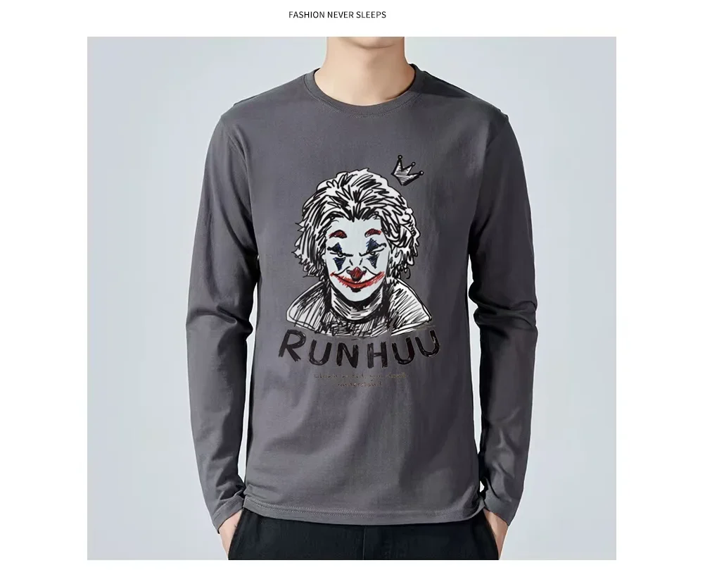 Black and white hand painted portrait printed cotton top,autumn long sleeved cotton top,high street casual,men's clothing
Black and white hand painted portrait printed cotton top,autumn long sleeved cotton top,high street casual,men's clothing