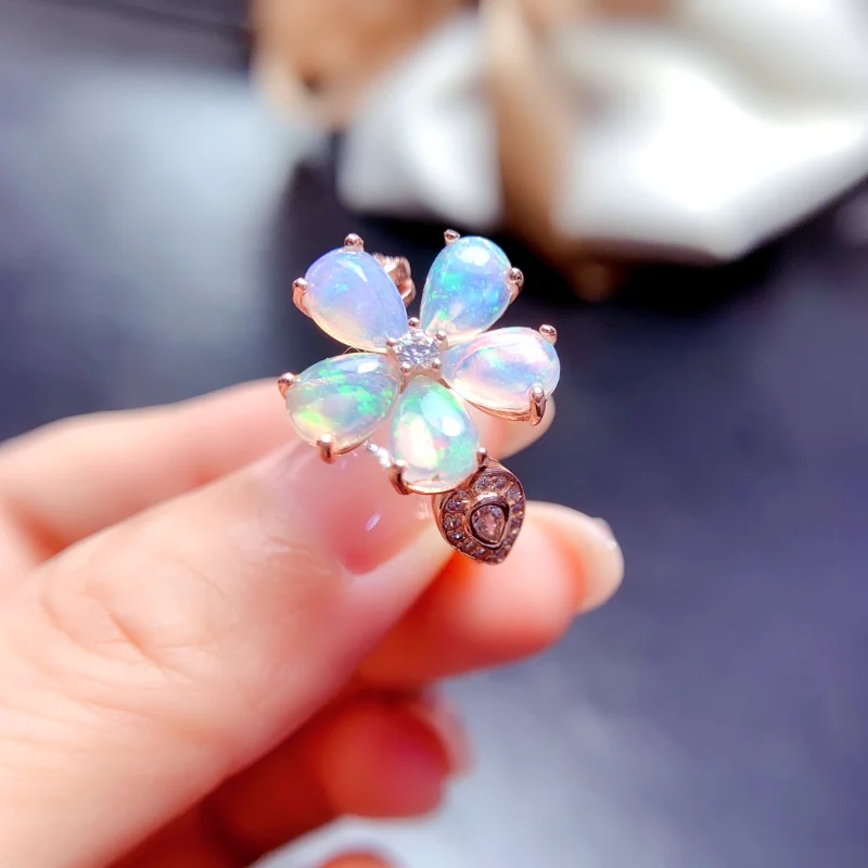 YULEM Colorful Natural Opal 925 Silver Rings Classic Charming Luxury Jewelry for Women Gift Female 5x7mm Opal Ring
YULEM Colorful Natural Opal 925 Silver Rings Classic Charming Luxury Jewelry for Women Gift Female 5x7mm Opal Ring